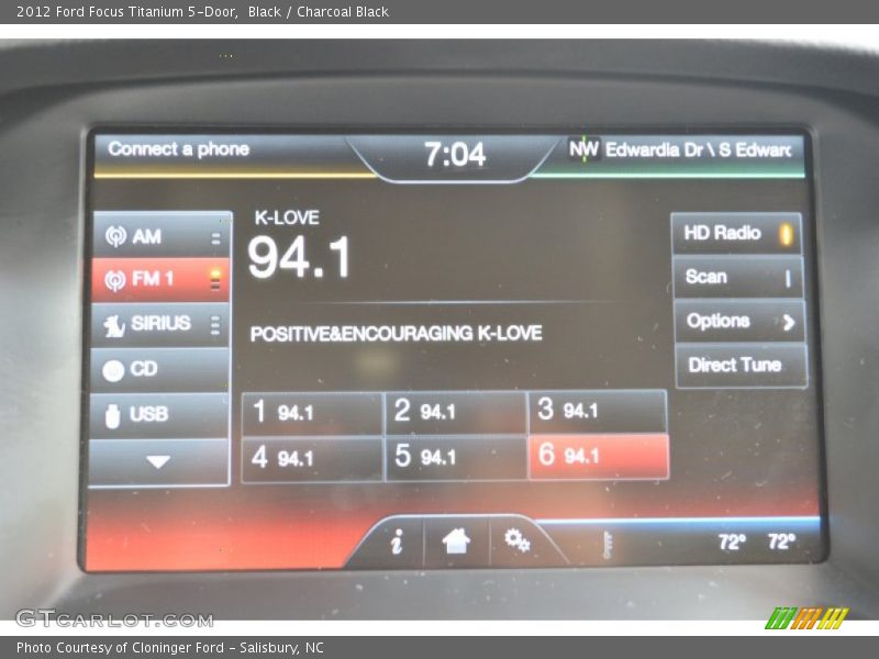 Black / Charcoal Black 2012 Ford Focus Titanium 5-Door