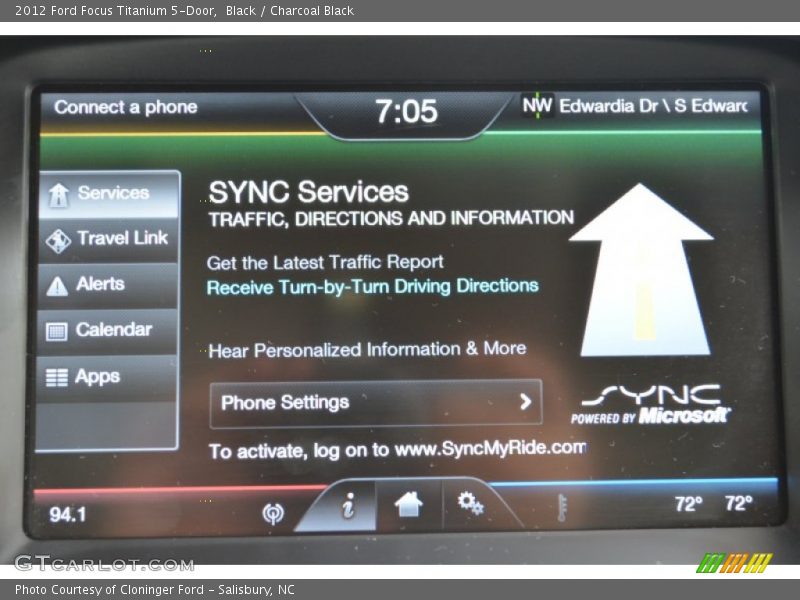 Black / Charcoal Black 2012 Ford Focus Titanium 5-Door
