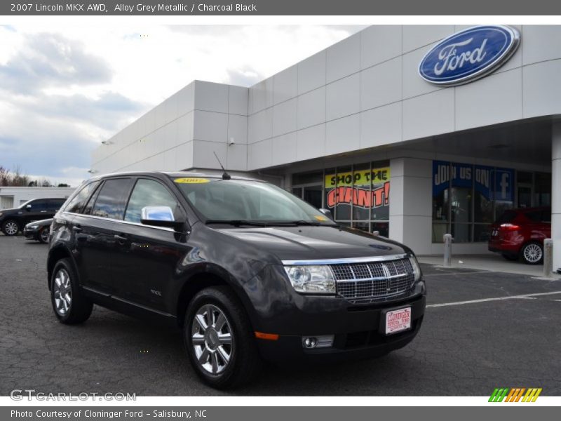 Alloy Grey Metallic / Charcoal Black 2007 Lincoln MKX AWD