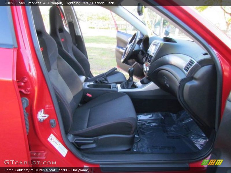 Lightning Red / Carbon Black 2009 Subaru Impreza WRX Wagon