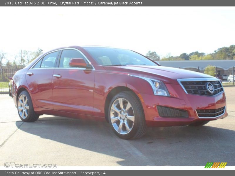 Crystal Red Tintcoat / Caramel/Jet Black Accents 2013 Cadillac ATS 2.0L Turbo