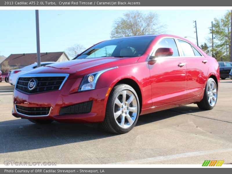 Crystal Red Tintcoat / Caramel/Jet Black Accents 2013 Cadillac ATS 2.0L Turbo