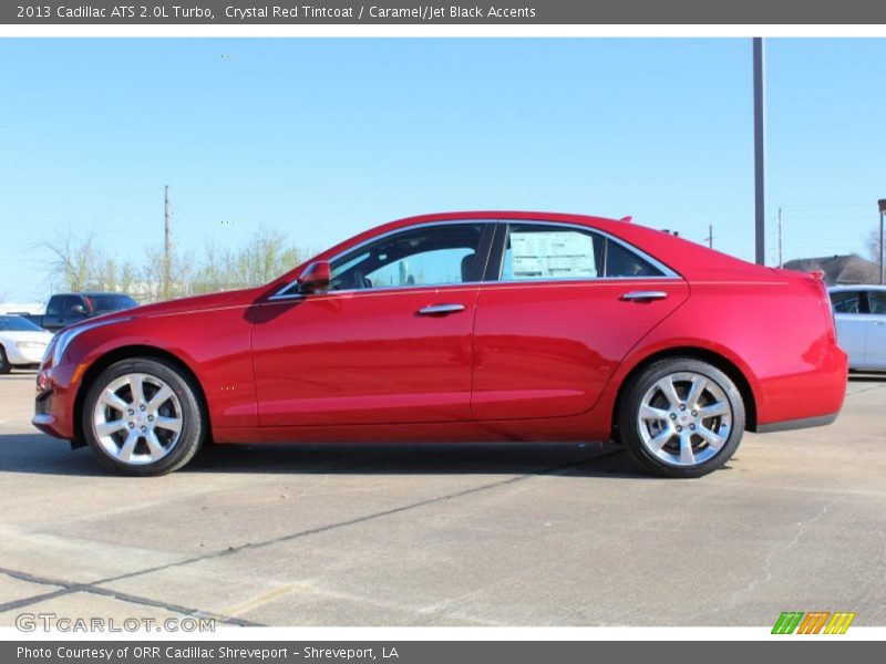 Crystal Red Tintcoat / Caramel/Jet Black Accents 2013 Cadillac ATS 2.0L Turbo