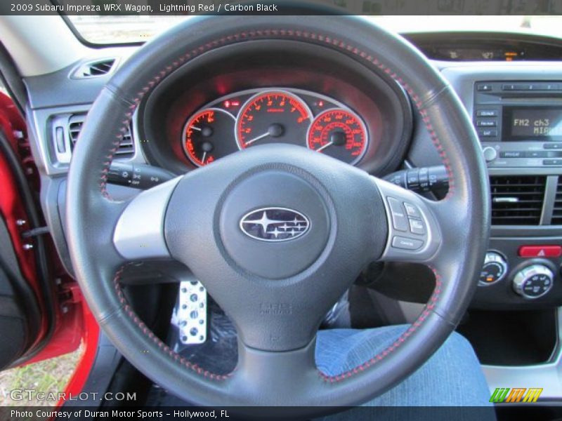 Lightning Red / Carbon Black 2009 Subaru Impreza WRX Wagon