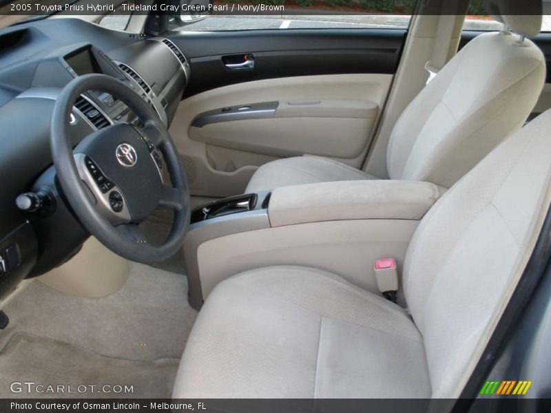 Tideland Gray Green Pearl / Ivory/Brown 2005 Toyota Prius Hybrid