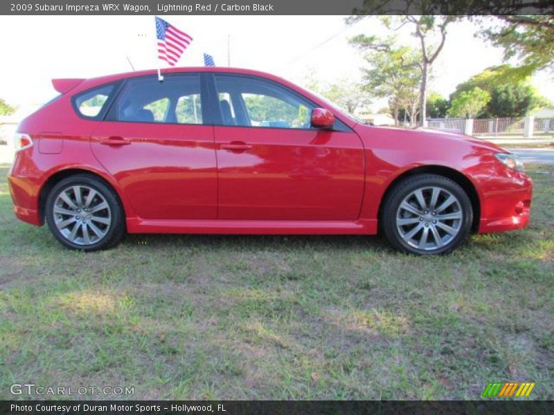 Lightning Red / Carbon Black 2009 Subaru Impreza WRX Wagon