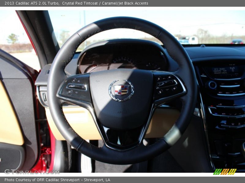 Crystal Red Tintcoat / Caramel/Jet Black Accents 2013 Cadillac ATS 2.0L Turbo