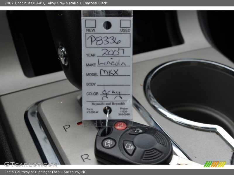 Alloy Grey Metallic / Charcoal Black 2007 Lincoln MKX AWD