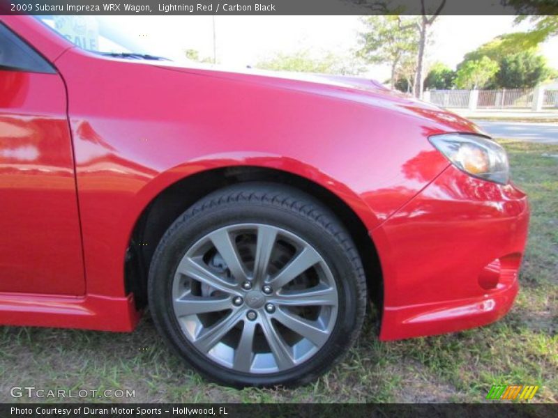 Lightning Red / Carbon Black 2009 Subaru Impreza WRX Wagon