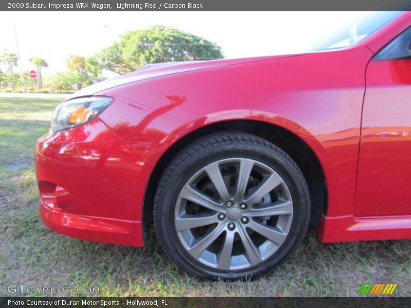 Lightning Red / Carbon Black 2009 Subaru Impreza WRX Wagon