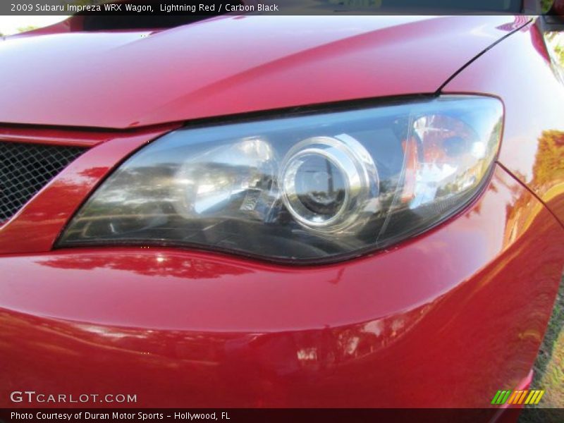 Lightning Red / Carbon Black 2009 Subaru Impreza WRX Wagon