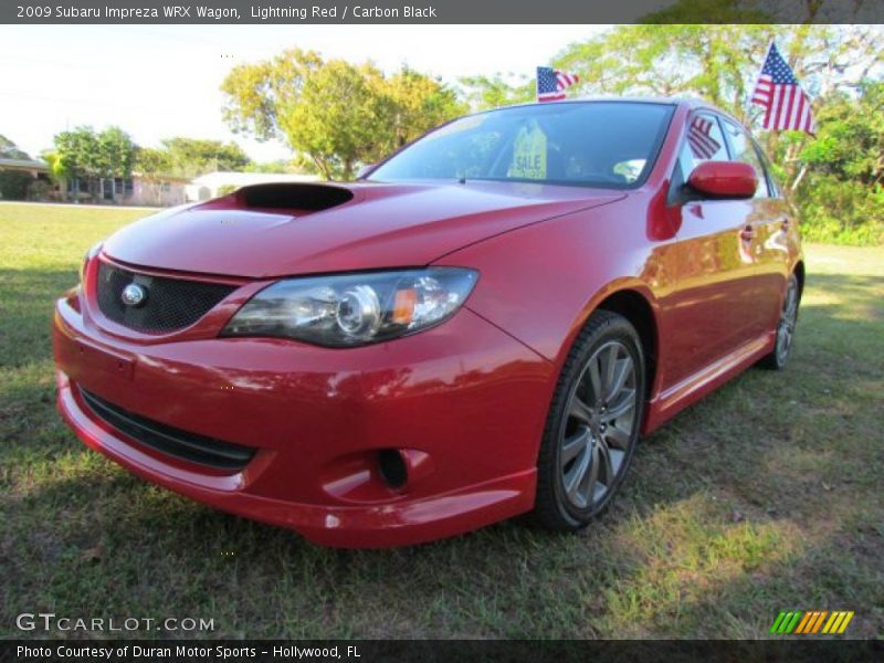Lightning Red / Carbon Black 2009 Subaru Impreza WRX Wagon