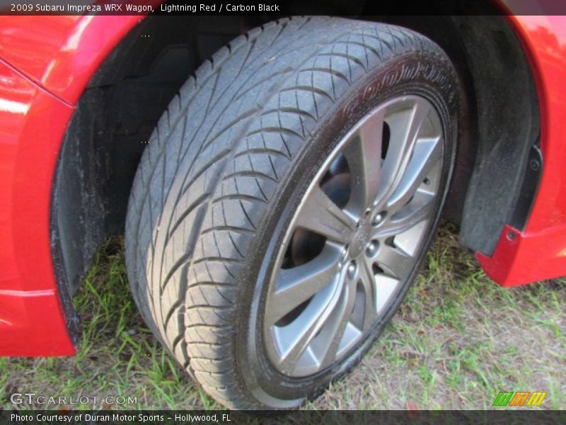 Lightning Red / Carbon Black 2009 Subaru Impreza WRX Wagon