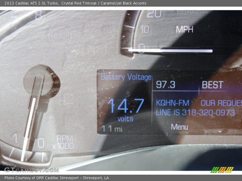 Crystal Red Tintcoat / Caramel/Jet Black Accents 2013 Cadillac ATS 2.0L Turbo