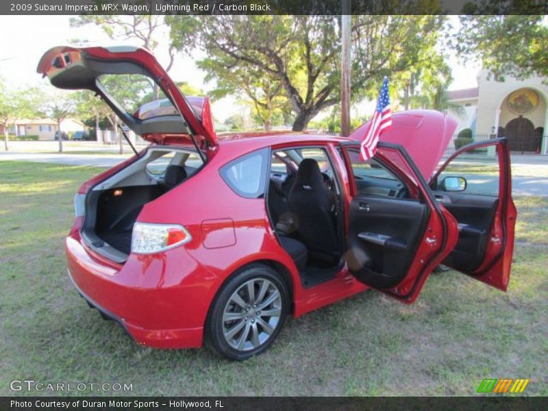 Lightning Red / Carbon Black 2009 Subaru Impreza WRX Wagon