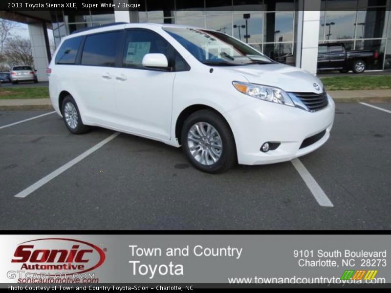 Super White / Bisque 2013 Toyota Sienna XLE