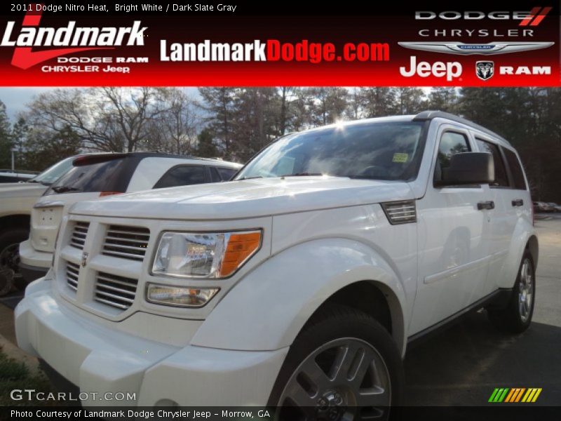 Bright White / Dark Slate Gray 2011 Dodge Nitro Heat