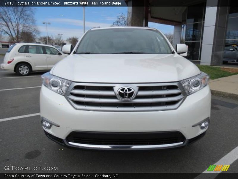 Blizzard White Pearl / Sand Beige 2013 Toyota Highlander Limited