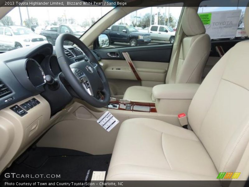 Blizzard White Pearl / Sand Beige 2013 Toyota Highlander Limited