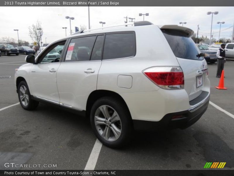 Blizzard White Pearl / Sand Beige 2013 Toyota Highlander Limited