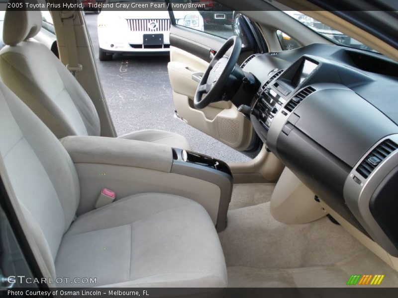 Tideland Gray Green Pearl / Ivory/Brown 2005 Toyota Prius Hybrid