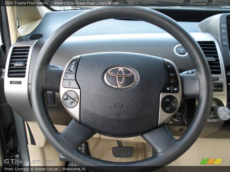 Tideland Gray Green Pearl / Ivory/Brown 2005 Toyota Prius Hybrid