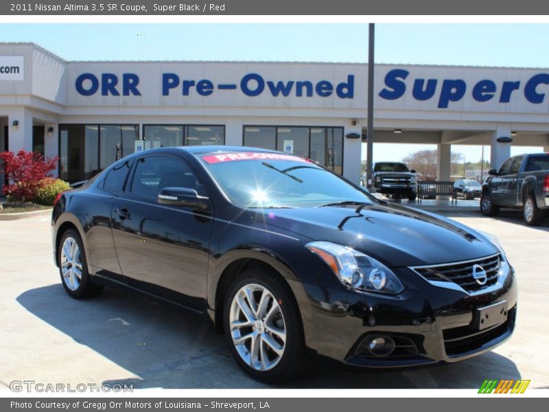 Super Black / Red 2011 Nissan Altima 3.5 SR Coupe