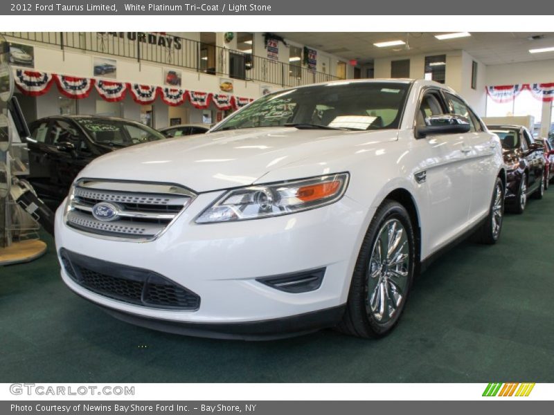 White Platinum Tri-Coat / Light Stone 2012 Ford Taurus Limited