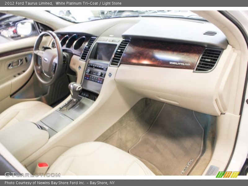 White Platinum Tri-Coat / Light Stone 2012 Ford Taurus Limited