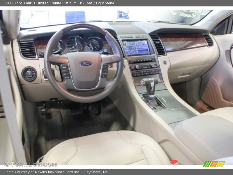 White Platinum Tri-Coat / Light Stone 2012 Ford Taurus Limited