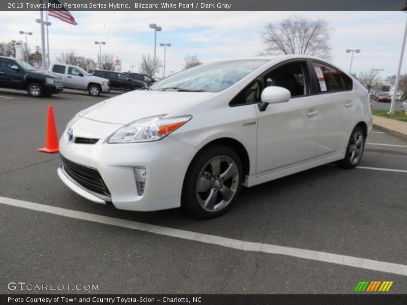 Blizzard White Pearl / Dark Gray 2013 Toyota Prius Persona Series Hybrid