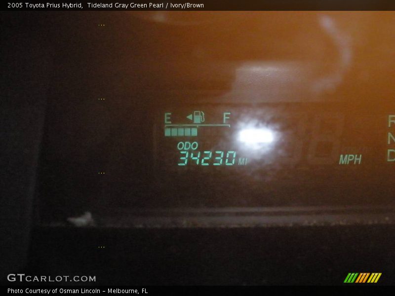 Tideland Gray Green Pearl / Ivory/Brown 2005 Toyota Prius Hybrid