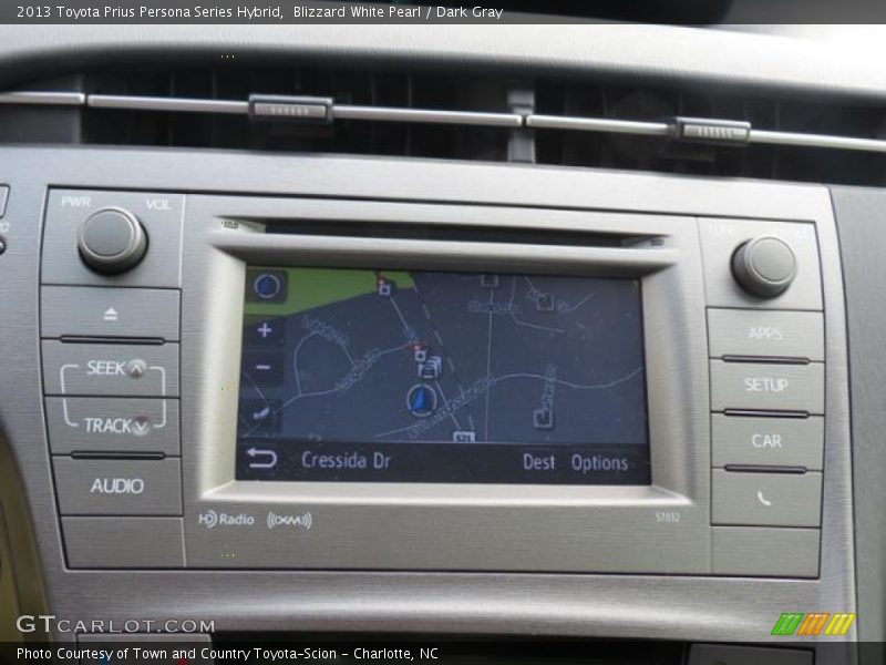Blizzard White Pearl / Dark Gray 2013 Toyota Prius Persona Series Hybrid