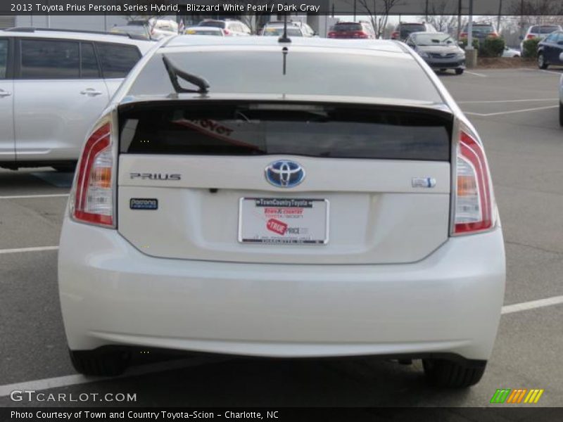 Blizzard White Pearl / Dark Gray 2013 Toyota Prius Persona Series Hybrid