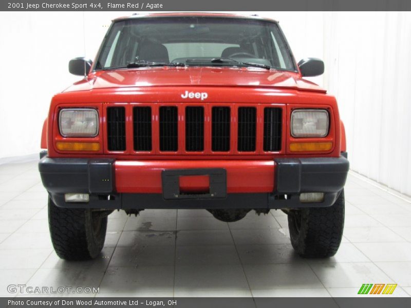 Flame Red / Agate 2001 Jeep Cherokee Sport 4x4