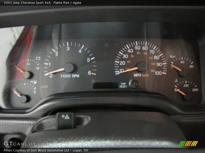 Flame Red / Agate 2001 Jeep Cherokee Sport 4x4
