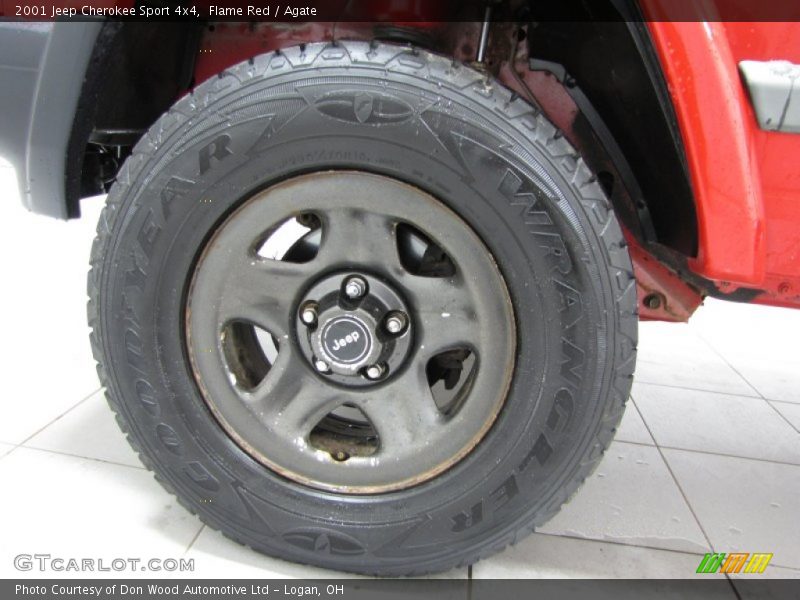 Flame Red / Agate 2001 Jeep Cherokee Sport 4x4
