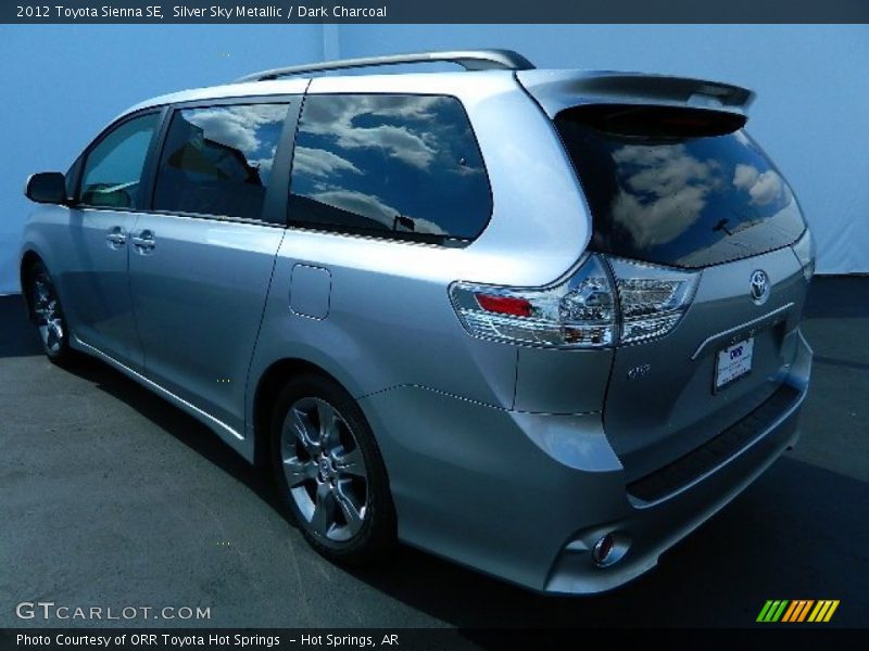 Silver Sky Metallic / Dark Charcoal 2012 Toyota Sienna SE