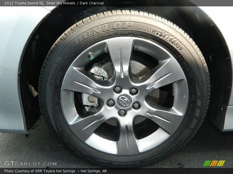 Silver Sky Metallic / Dark Charcoal 2012 Toyota Sienna SE