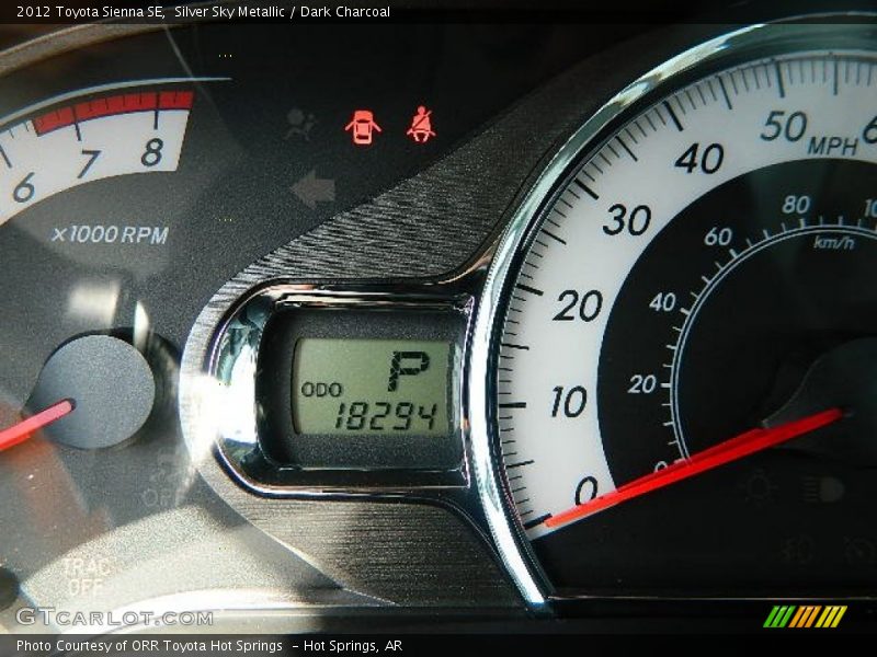 Silver Sky Metallic / Dark Charcoal 2012 Toyota Sienna SE