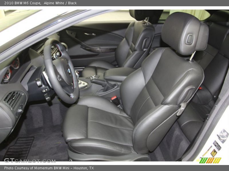 Front Seat of 2010 M6 Coupe