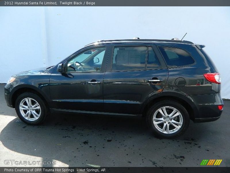 Twilight Black / Beige 2012 Hyundai Santa Fe Limited