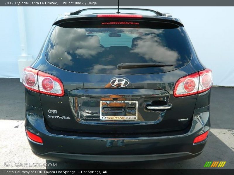 Twilight Black / Beige 2012 Hyundai Santa Fe Limited
