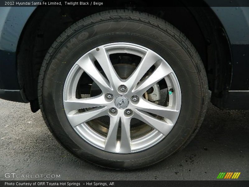 Twilight Black / Beige 2012 Hyundai Santa Fe Limited