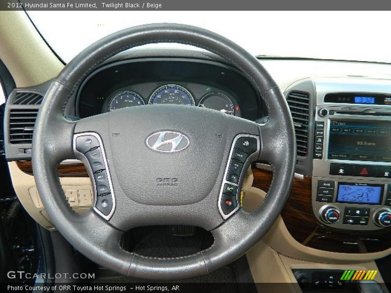 Twilight Black / Beige 2012 Hyundai Santa Fe Limited