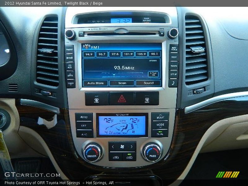 Twilight Black / Beige 2012 Hyundai Santa Fe Limited