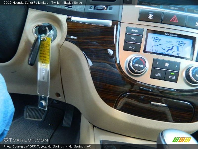 Twilight Black / Beige 2012 Hyundai Santa Fe Limited