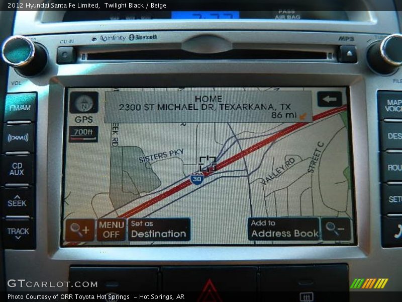 Twilight Black / Beige 2012 Hyundai Santa Fe Limited