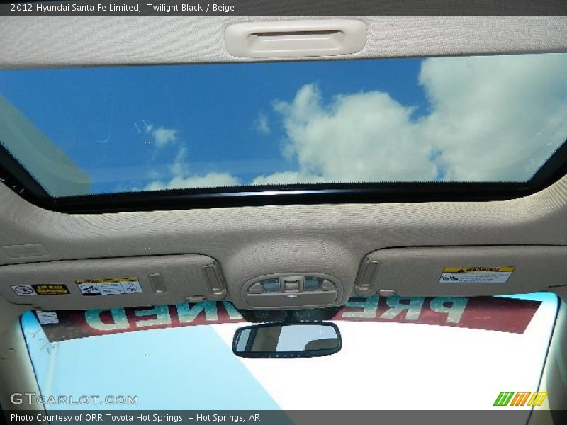 Twilight Black / Beige 2012 Hyundai Santa Fe Limited