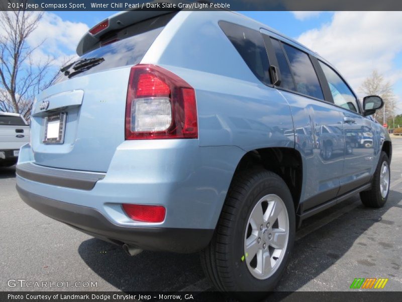 Winter Chill Pearl / Dark Slate Gray/Light Pebble 2014 Jeep Compass Sport